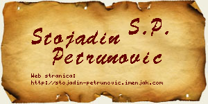 Stojadin Petrunović vizit kartica